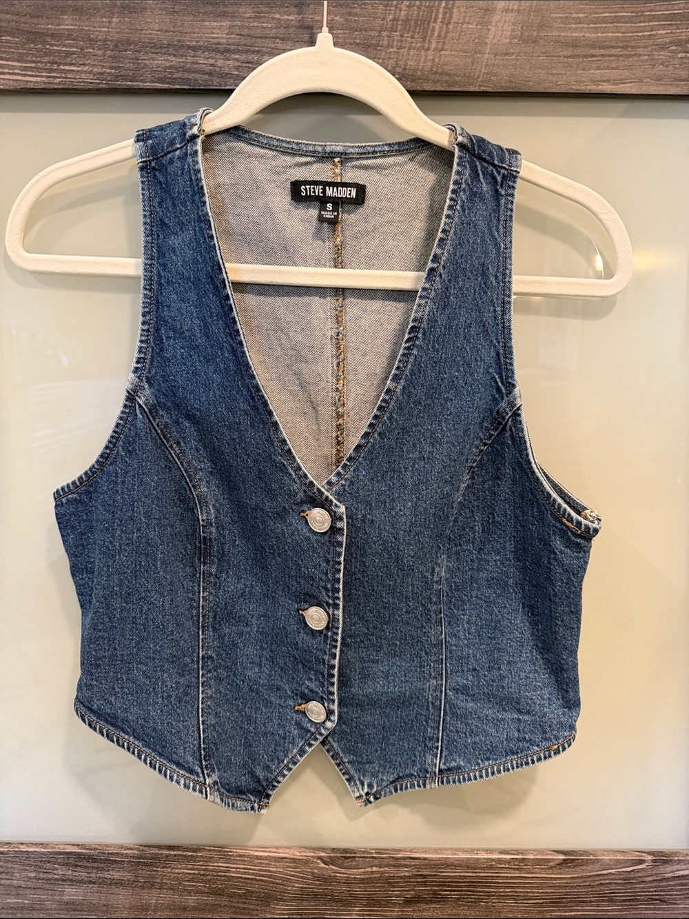 Steve Madden Denim Vest (slight stretch)